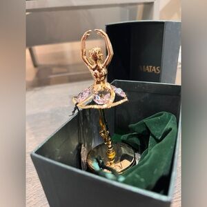 Matashi 24K Gold Plated Ballerina Figurine